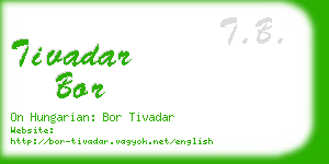 tivadar bor business card